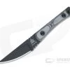 TOPS Knives Street Scalpel Black 1095 Linen Micarta EDC Fixed Blade SSS07