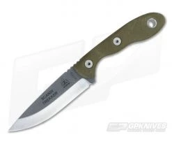 TOPS Knives Scandi Trekker 3.5 Green Canvas Micarta