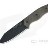 TOPS Trail Seeker Black 1095 Green Canvas Micarta Fixed Blade